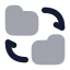 Foldertransfer icon with bulk rounded style