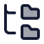 Foldertree icon with duotone standard style