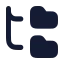 Foldertree icon with solid rounded style