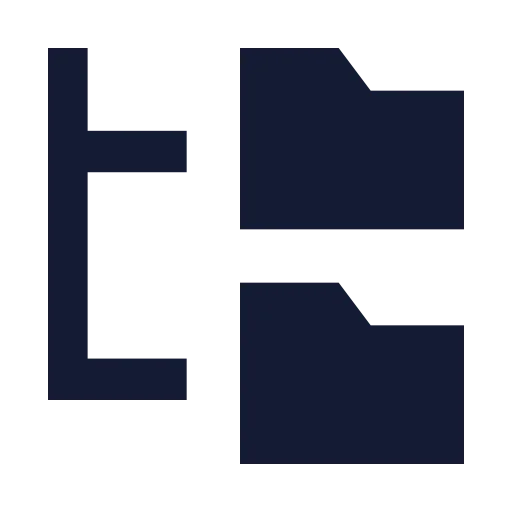 Folder Tree Icon in Solid Sharp style