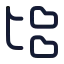 Foldertree icon with stroke rounded style