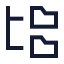 Foldertree icon with stroke sharp style