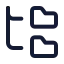 Foldertree icon with stroke standard style