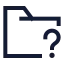 Folderunknown icon with stroke sharp style