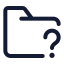 Folderunknown icon with stroke standard style
