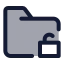 Folderunlocked icon with duotone standard style