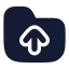Folderup icon with solid rounded style