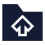Folderup icon with solid sharp style