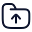 Folderup icon with stroke rounded style