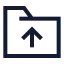 Folderup icon with stroke sharp style