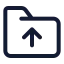 Folderup icon with stroke standard style