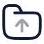 Folderup icon with twotone rounded style