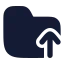 Folderupload icon with solid rounded style