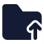 Folderupload icon with solid standard style