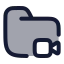 Foldervideo icon with duotone rounded style