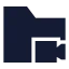 Foldervideo icon with solid sharp style
