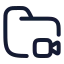 Foldervideo icon with stroke rounded style