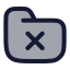Folderx icon with duotone rounded style