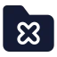 Folderx icon with solid standard style