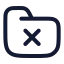 Folderx icon with stroke rounded style