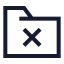 Folderx icon with stroke sharp style
