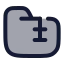 Folderzip icon with duotone rounded style