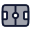 Footballpitch icon with duotone rounded style