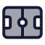Footballpitch icon with duotone standard style