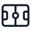 Footballpitch icon with stroke standard style