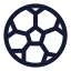 Football icon with stroke standard style