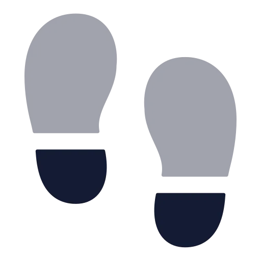 Footprints Icon in Bulk Rounded style