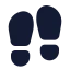 Footprints icon with solid standard style