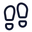 Footprints icon with stroke standard style