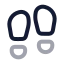 Footprints icon with twotone rounded style