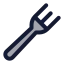 Fork icon with duotone standard style