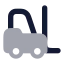 Forklift icon with bulk rounded style