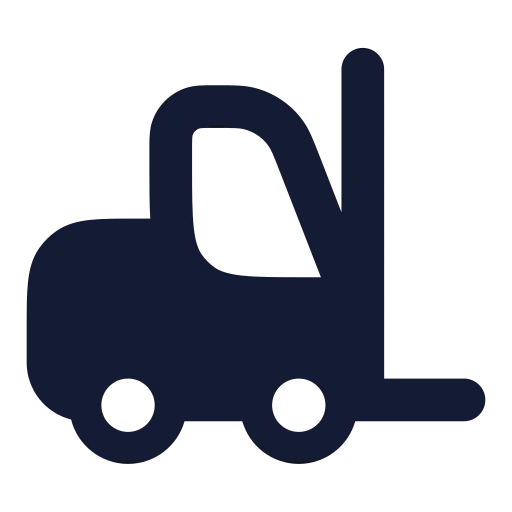 Forklift Icon in Solid Rounded style
