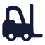 Forklift icon with solid rounded style