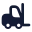 Forklift icon with solid rounded style