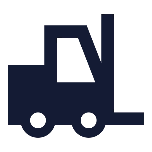 Forklift Icon in Solid Sharp style