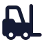 Forklift icon with solid standard style