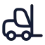 Forklift icon with stroke rounded style