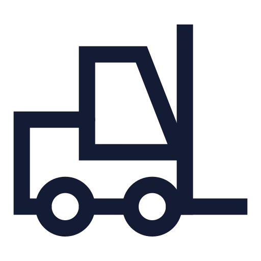 Forklift Icon in Stroke Sharp style