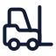 Forklift icon with stroke standard style