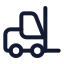 Forklift icon with stroke standard style