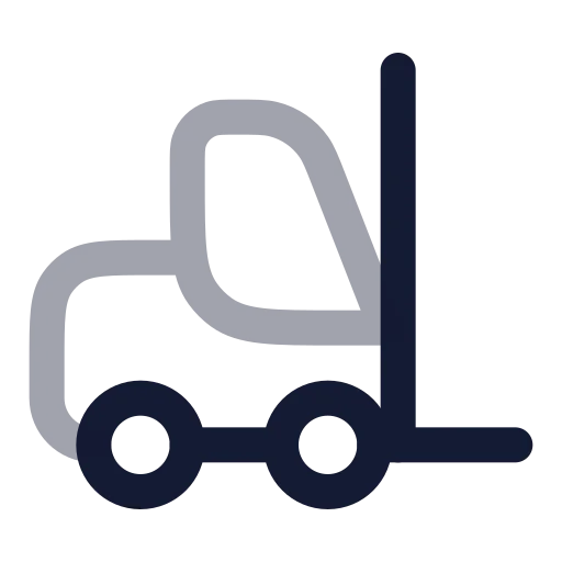 Forklift Icon in Twotone Rounded style