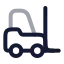 Forklift icon with twotone rounded style