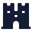 Fortress icon with solid sharp style