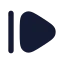 Forward icon with solid rounded style