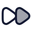 Forward icon with duotone rounded style